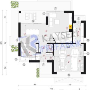 Alternative view of 198 mt2 Butik Dubleks Prefabrik Villa