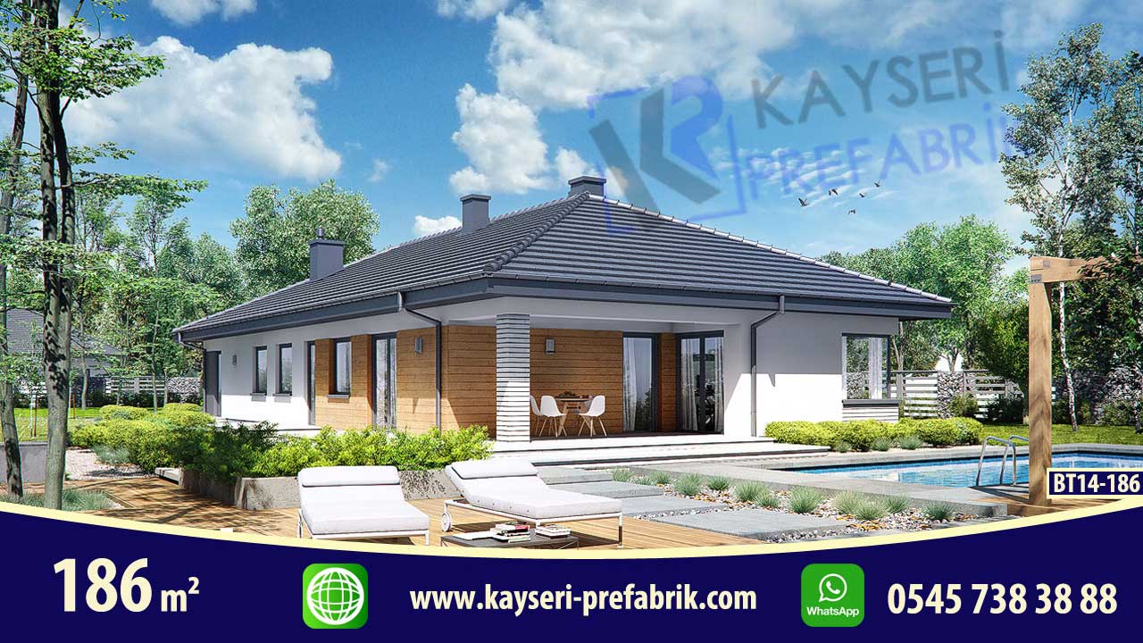 186 mt2 Butik Prefabrik Villa