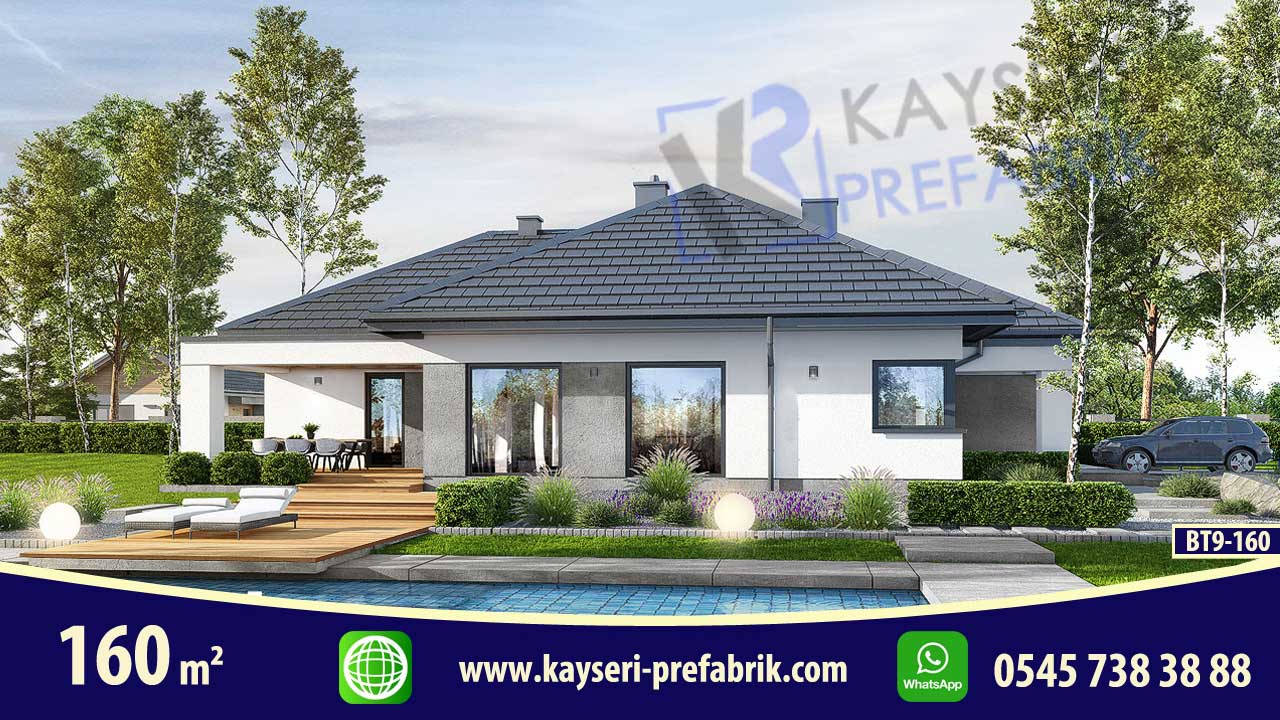 160 mt2 Butik Prefabrik Villa - Görsel 3
