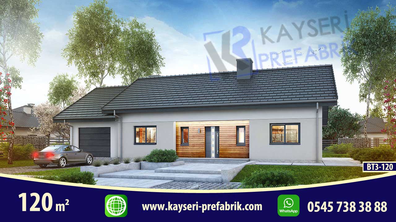 120 mt2 Butik Prefabrik Villa - Görsel 4